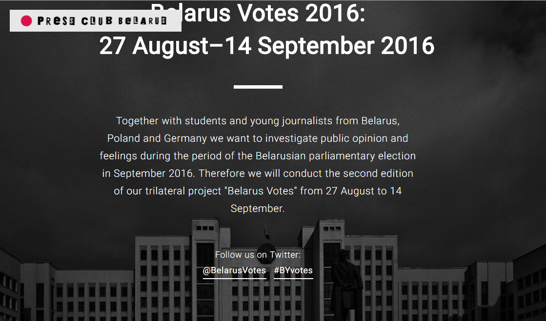 Belarus Votes 2016: 27 August–14 September 2016