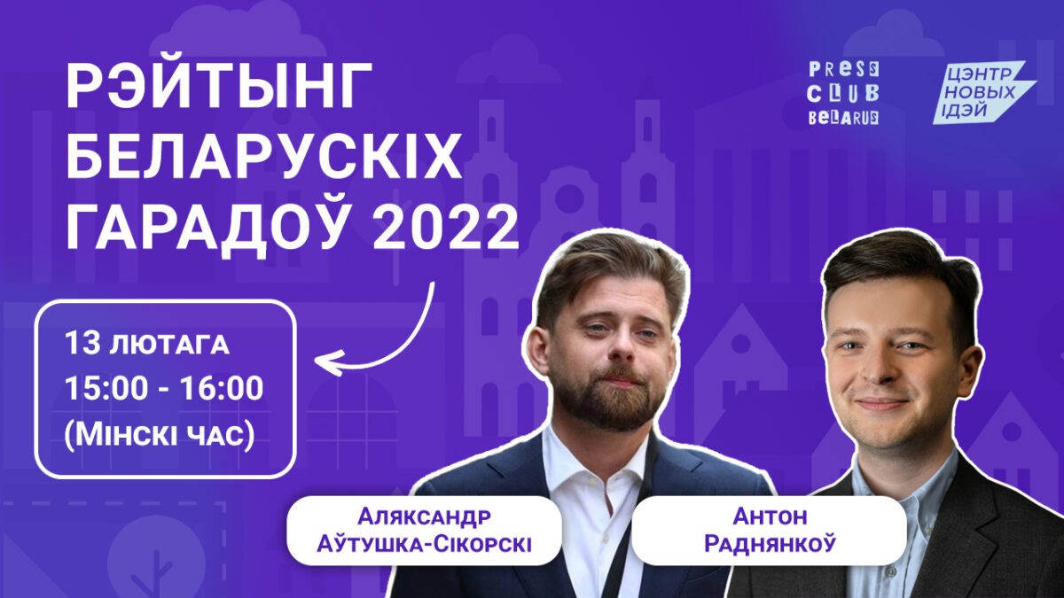 Рейтинг беларусских городов 2022. Презентация исследования