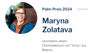 Прыклад сумленнасці. Марына Золатава ўзнагароджана прэміяй Palm-Preis (ФРГ)