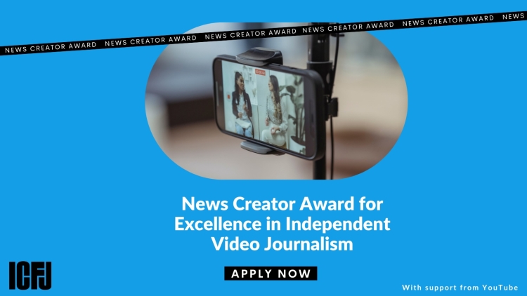 Прэмія News Creator Award для відэажурналістаў (ICFJ)